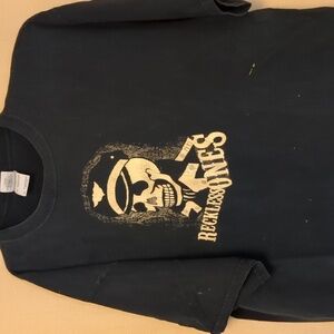 Reckless Ones Bonesy Skelton Black T-Shirt Size Extra Large  XL